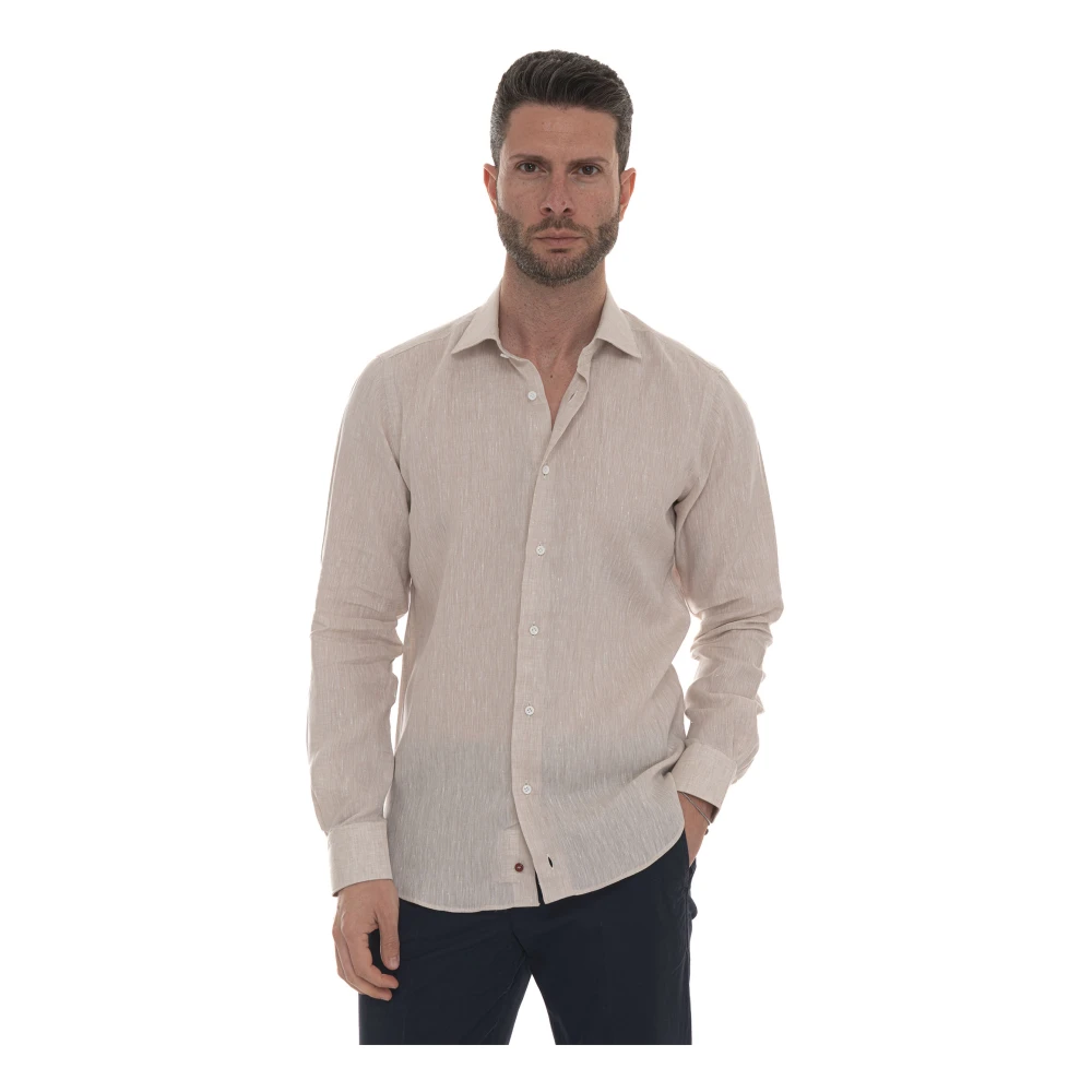 Càrrel Uomo Beige Camicia Elegante