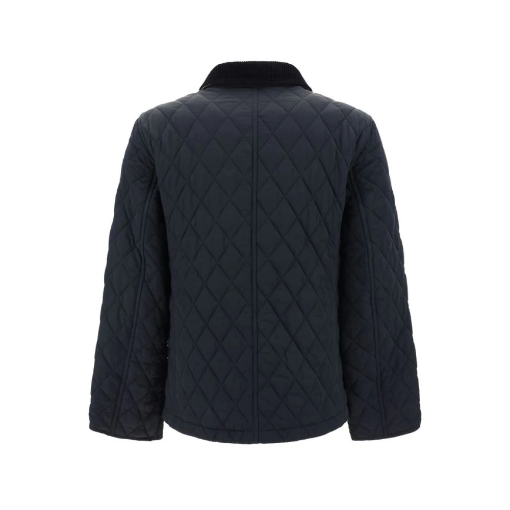 Burberry Gewatteerde jas met fluwelen kraag Black Dames