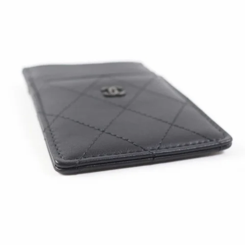 Chanel Vintage Pre-owned Leather wallets Black Dames