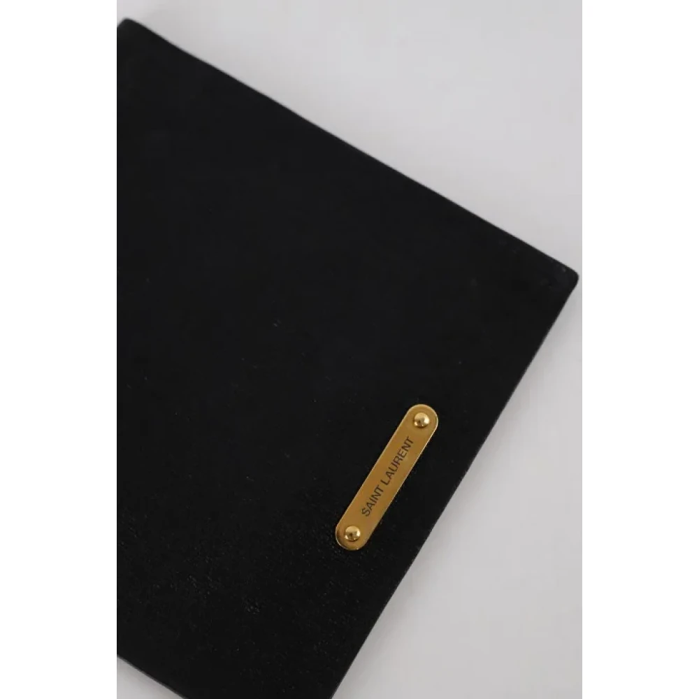 Saint Laurent Vintage Pre-owned Leather wallets Black Dames