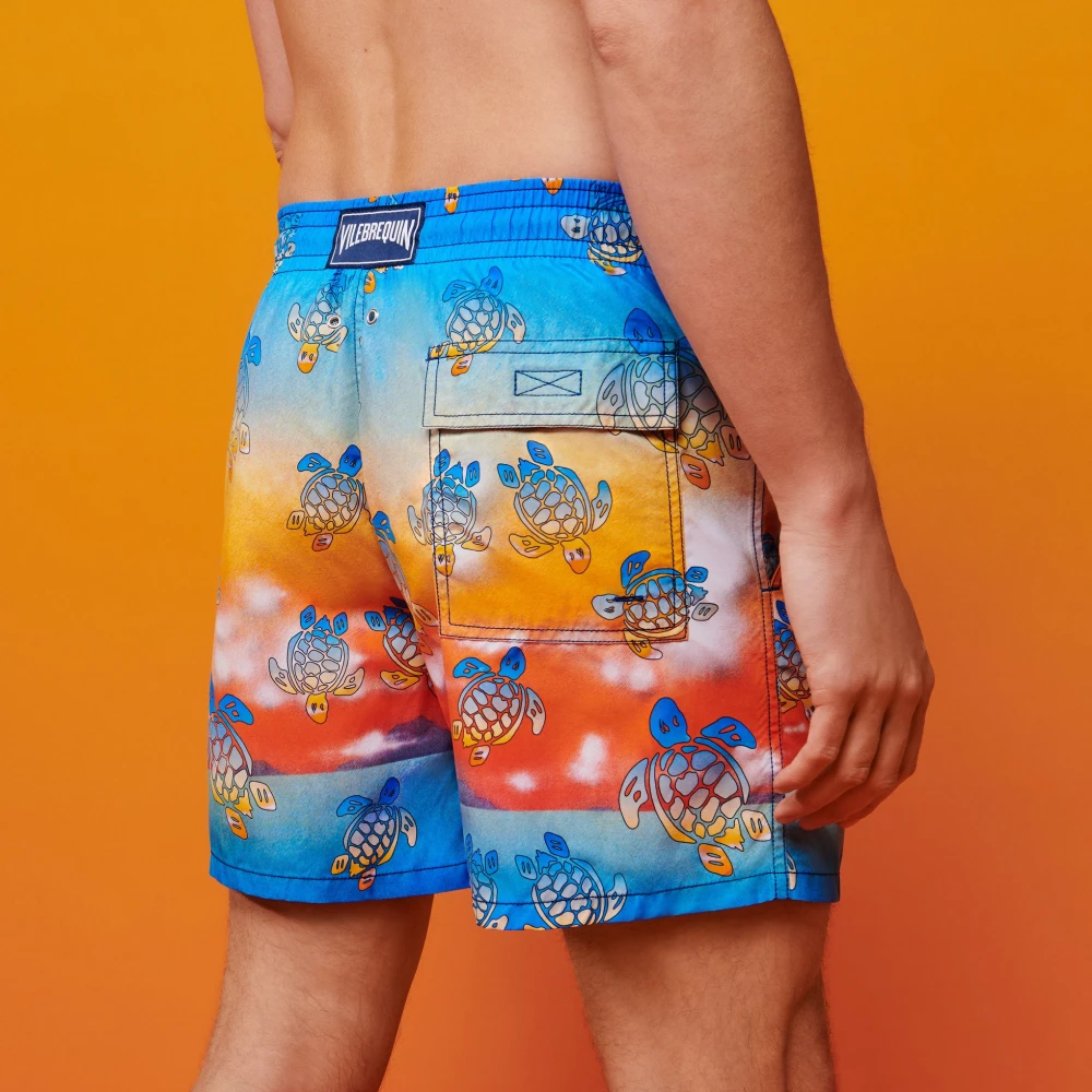 Vilebrequin Zwemkleding met zonsondergang schildpad print Multicolor Heren