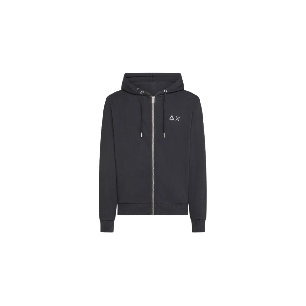Sun68 Katoenen Hoodie met Rits Black Heren
