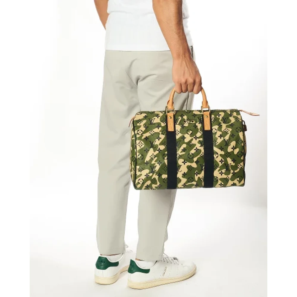 Louis Vuitton Vintage Pre-owned Fabric handbags Green Dames