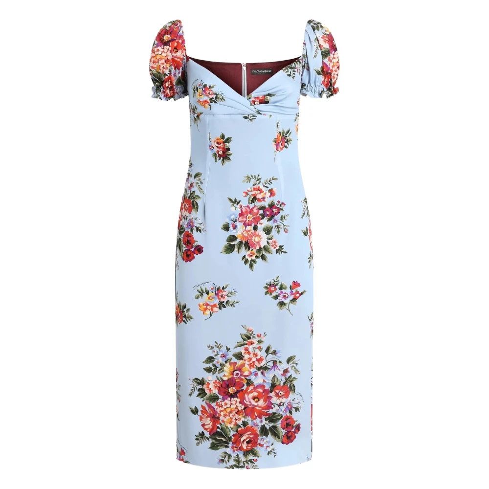Dolce & Gabbana Women's Multicolor Flower Bouquet-Print Dress - Midi Dresses - M - Dresses
