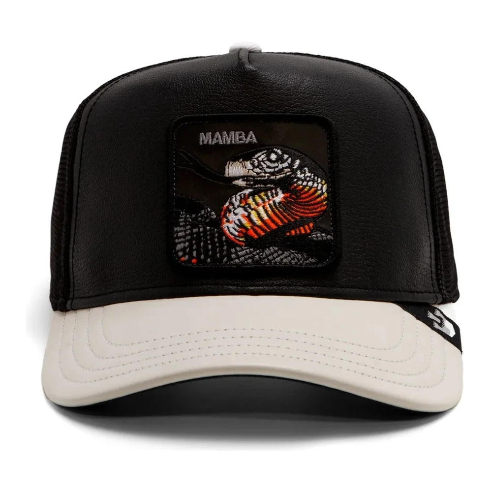 Goorin Bros Zwarte Slangenleren Pet Black Heren