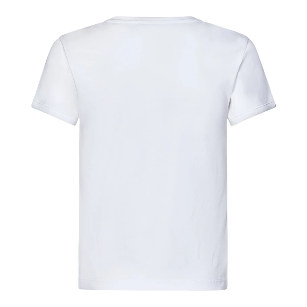 Coperni Wit Slim Fit T-shirt Logo Print White Dames