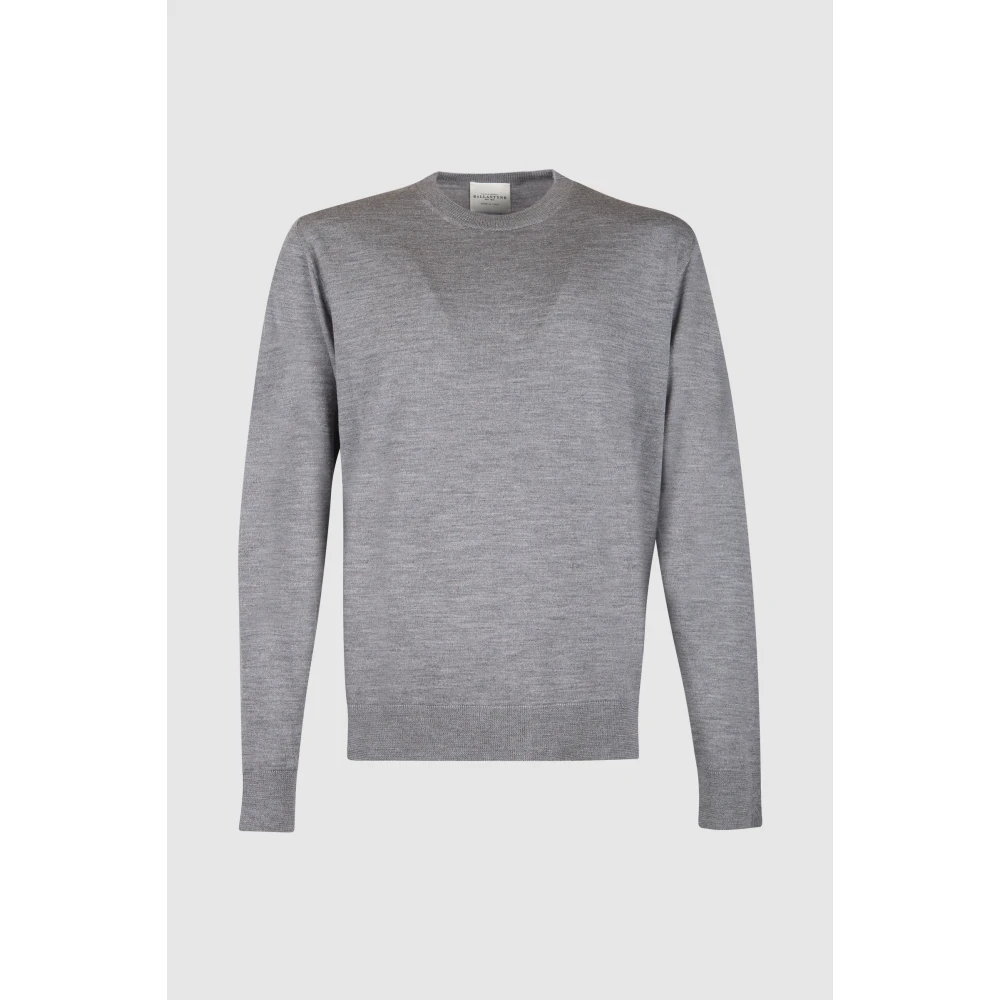Ballantyne Mannen Crew Neck Sweater in Lichtgrijs Gray Heren