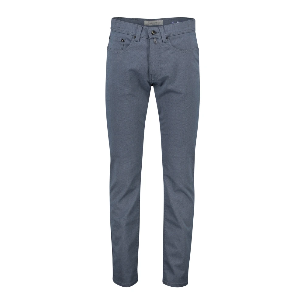 Pierre Cardin Blauwe Bedrukte 5-Pocket Zomer Jeans Blue Heren