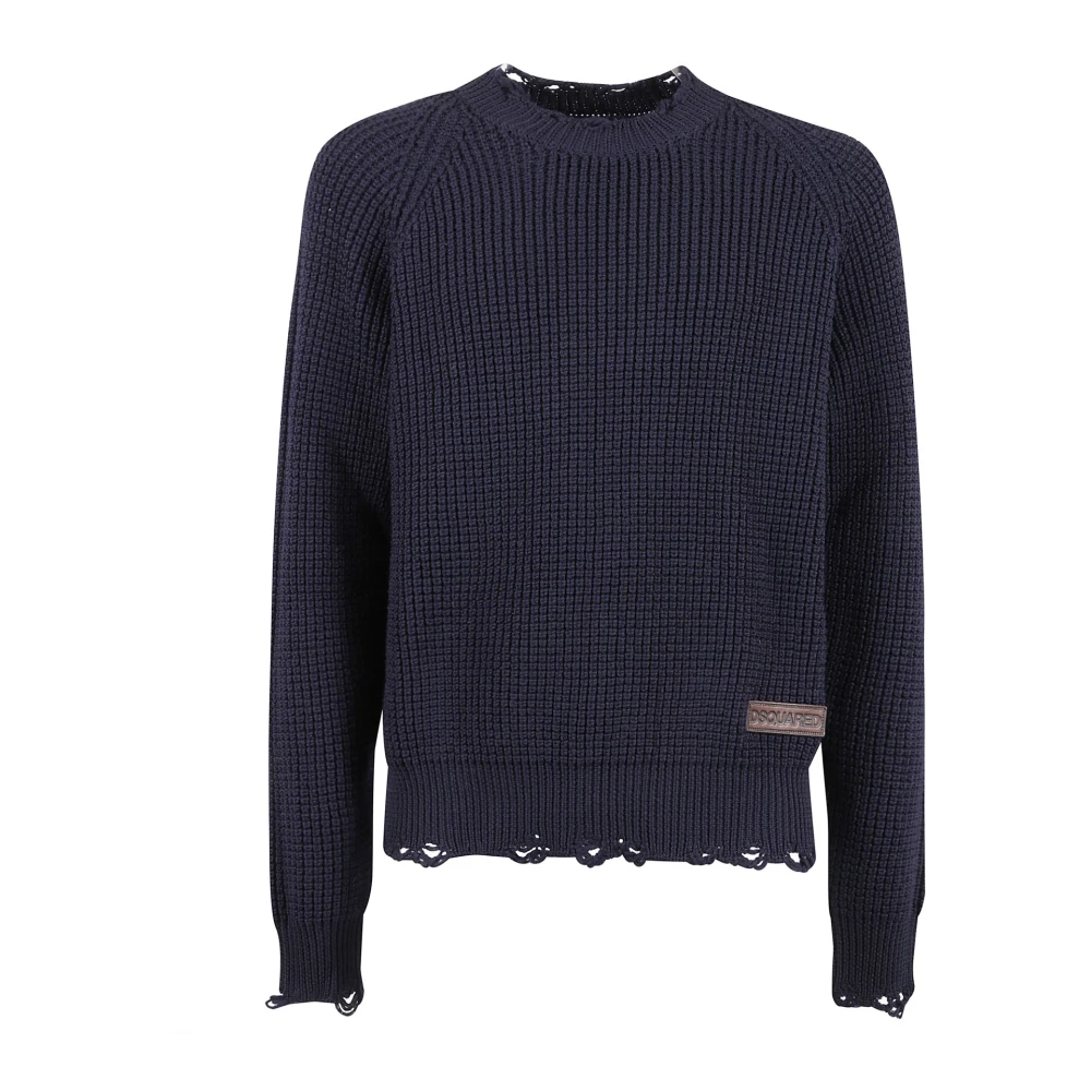 Dsquared2 Stijlvolle Pullover Trui voor Mannen Blue Heren