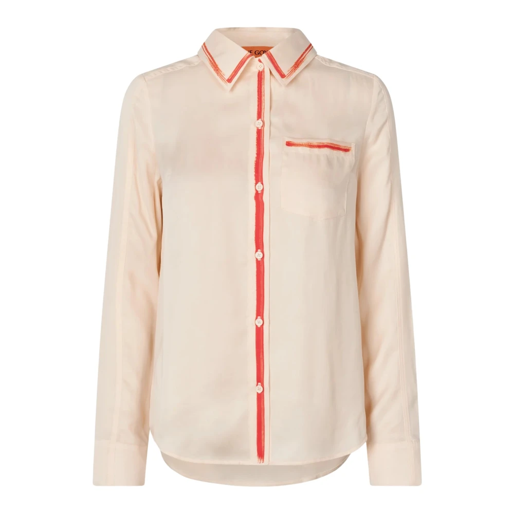 Stine Goya Elegante Blouse met Minimalistische Details Beige Dames