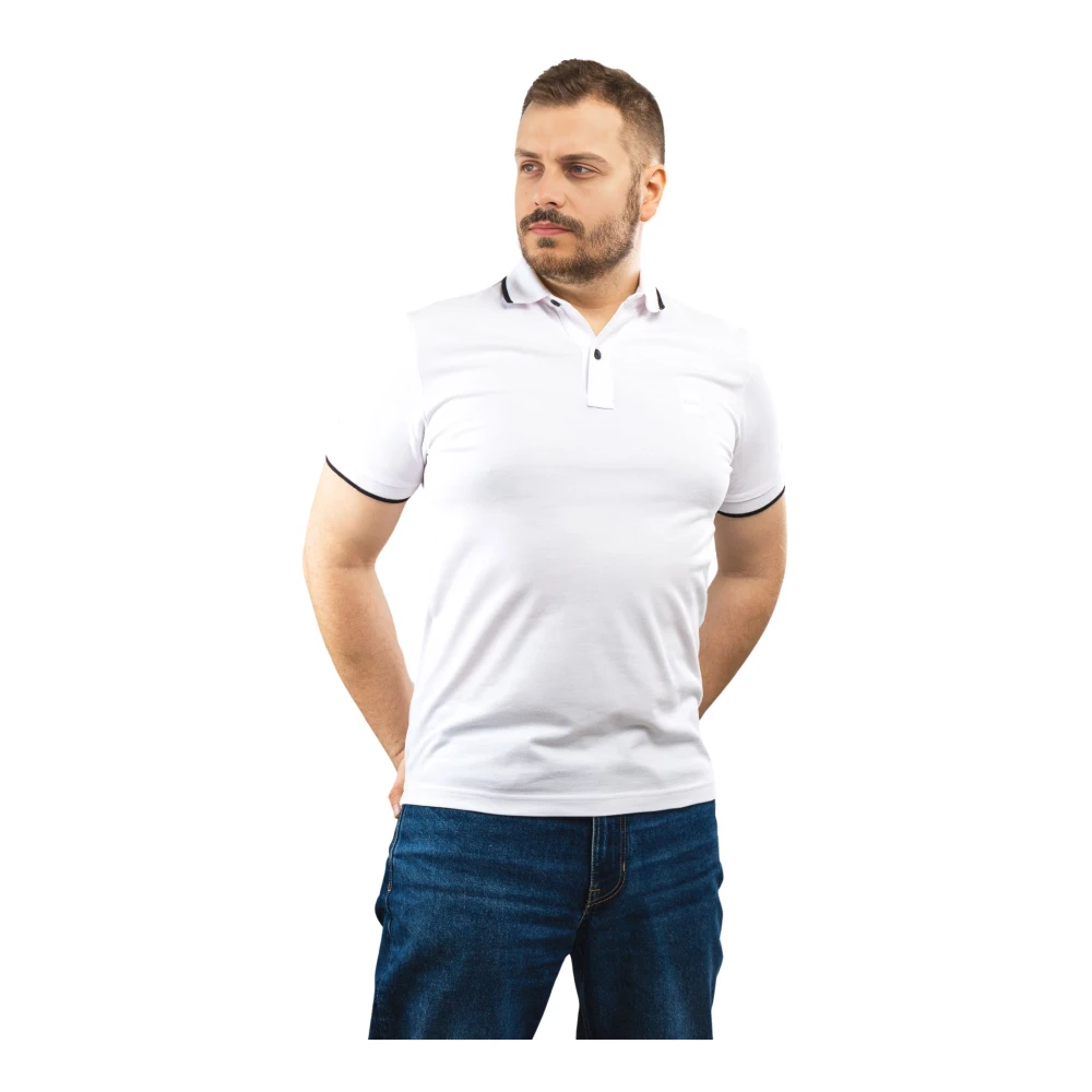 Hugo Boss Witte Katoenen Poloshirt White Heren