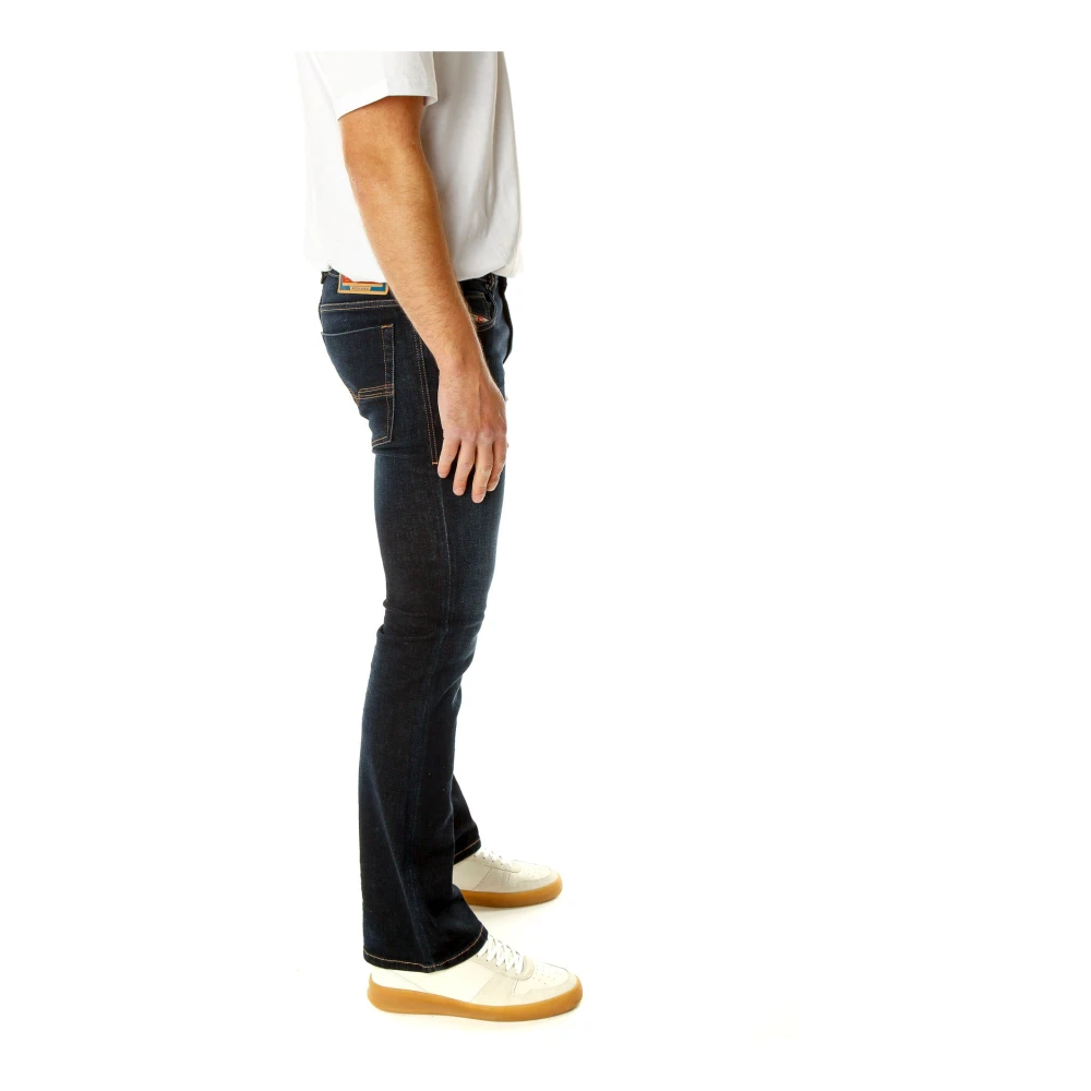 Diesel Bootcut Jeans met medium rise Blue Heren