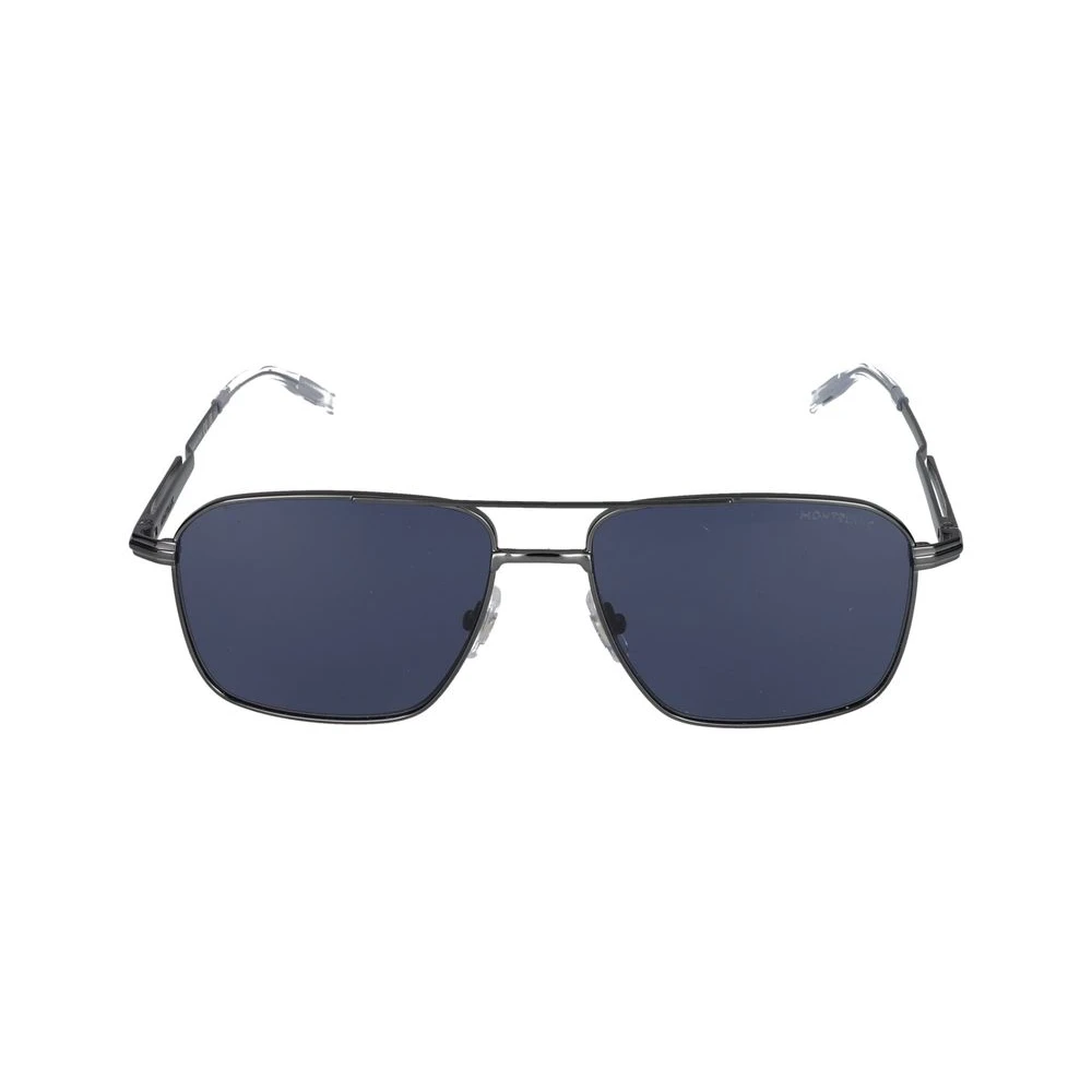Montblanc Men's Gray Sunglasses, 56 Mm, Blue Ruthenium Sunglasses Mb0278s Model