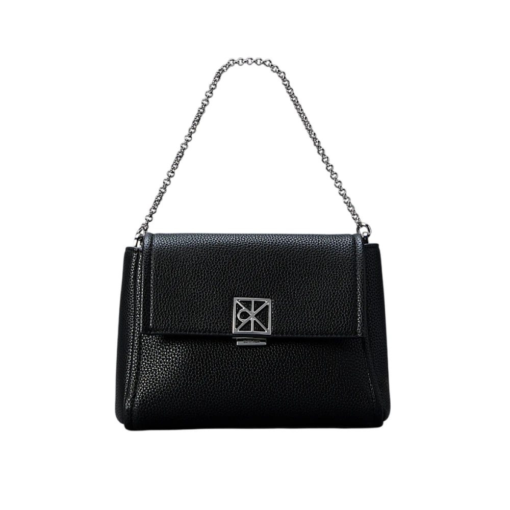 Calvin Klein Women's Black Shoulder Bags, One Size, Pebble Grain Crossbody Bag