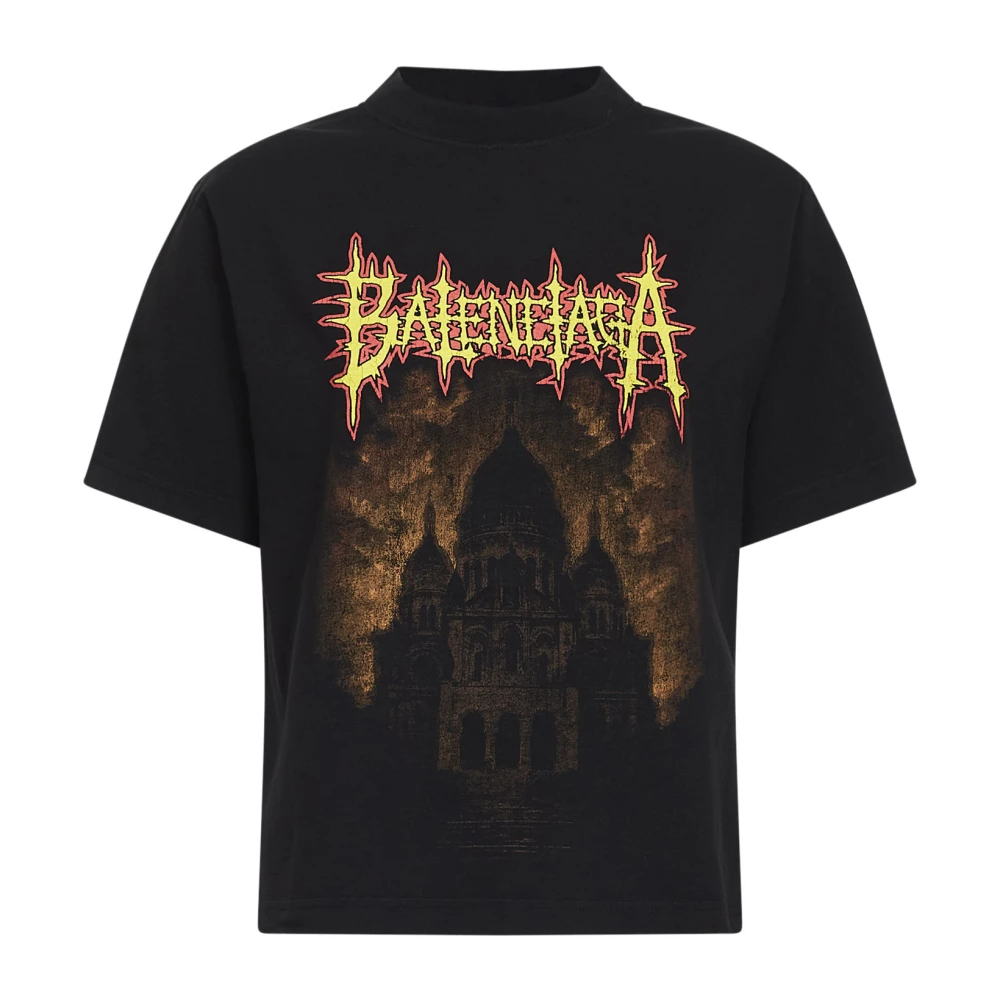 Balenciaga Women's Black T-Shirts, Xs, Sacré Cœur T-Shirt