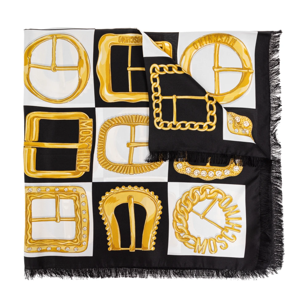 Moschino Zijden sjaal met print Multicolor Unisex