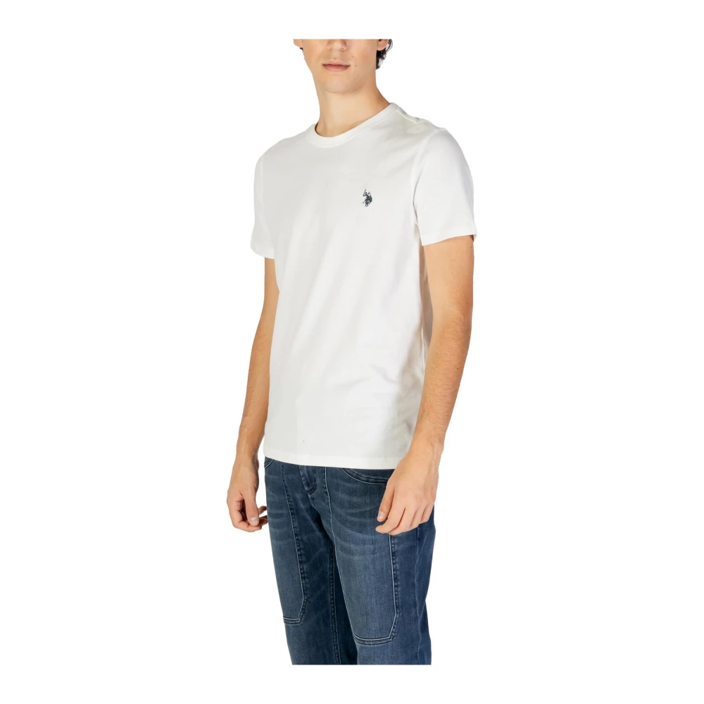 U.s. Polo Assn. Witte Katoenen Crew Neck Tee White Heren
