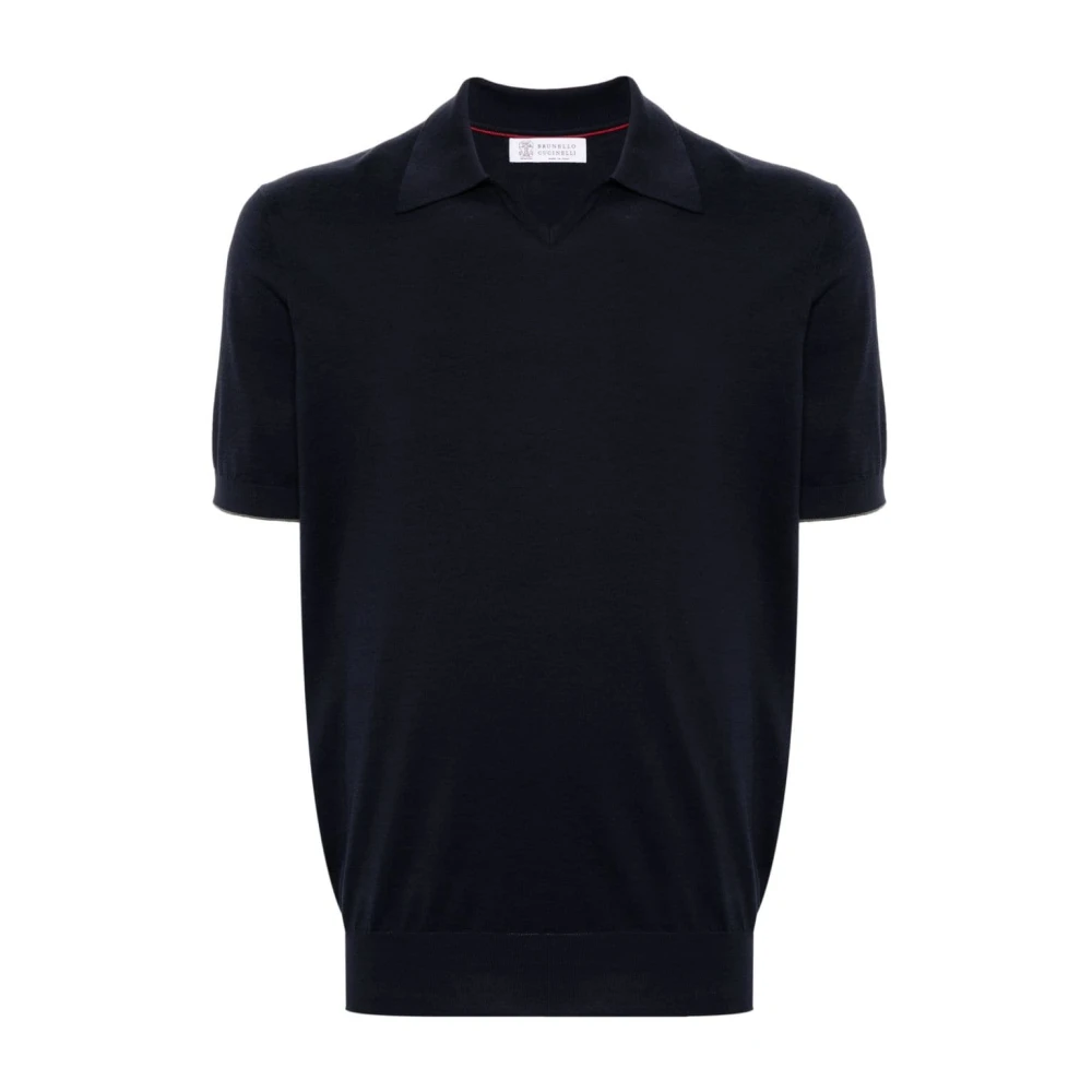 BRUNELLO CUCINELLI Blauwe T-shirts & Polo's voor mannen Blue Heren