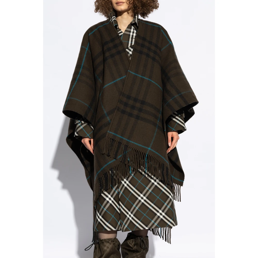 Burberry Wollen Poncho Multicolor Dames