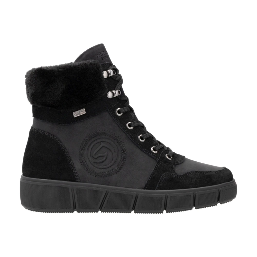 Remonte Women's Black Lace-Up Boots, 6 Uk, Casual Ankle Boots For