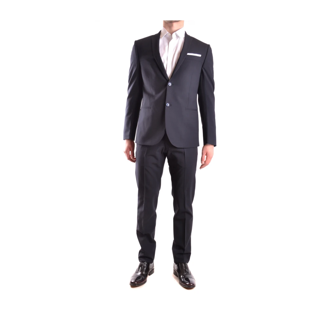 Daniele Alessandrini Men's Blue Single Breasted Suit Set