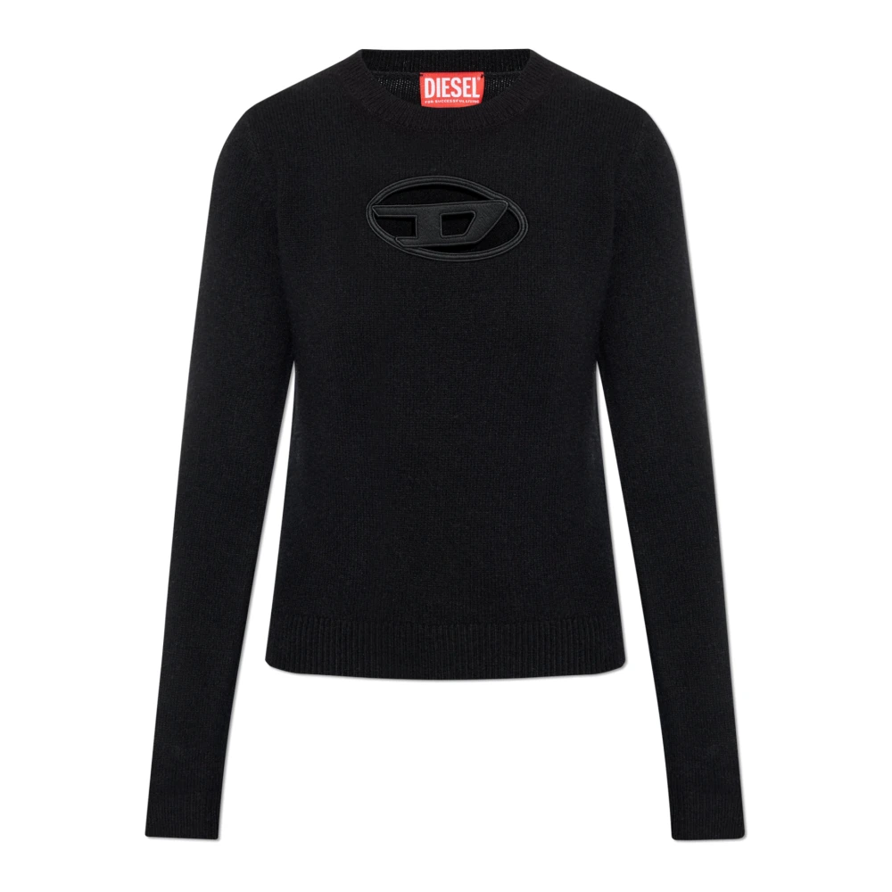 Diesel Suéter M-Areesa-Slim Knitwear Mujer Negro S