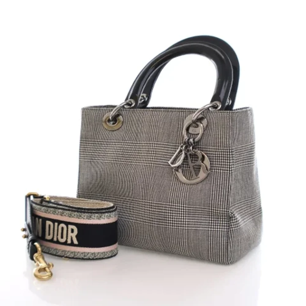Dior Vintage Pre-owned Canvas dior-bags Gray Dames