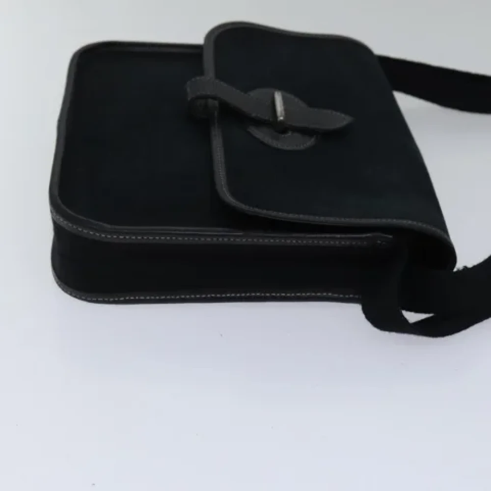 Hermès Vintage Pre-owned Canvas crossbody-bags Black Dames