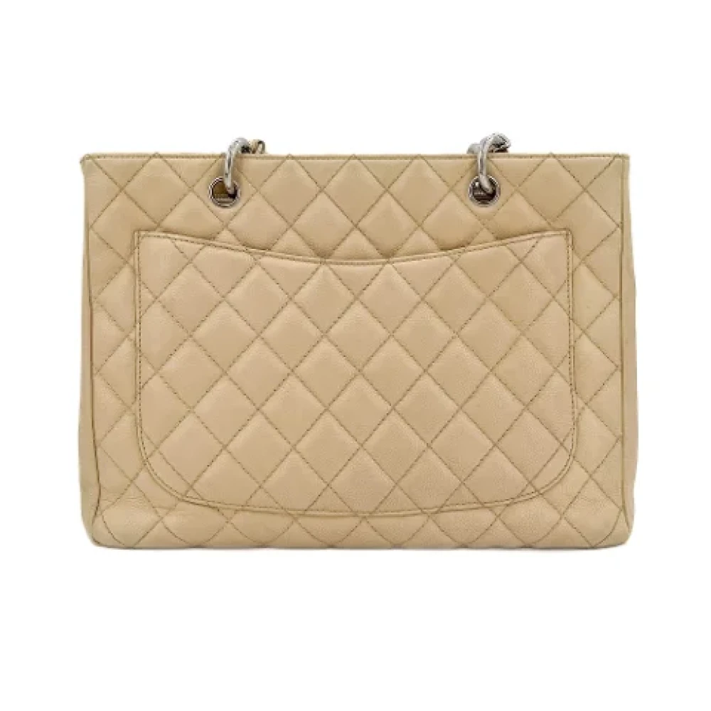 Chanel Vintage Pre-owned Leather chanel-bags Beige Dames