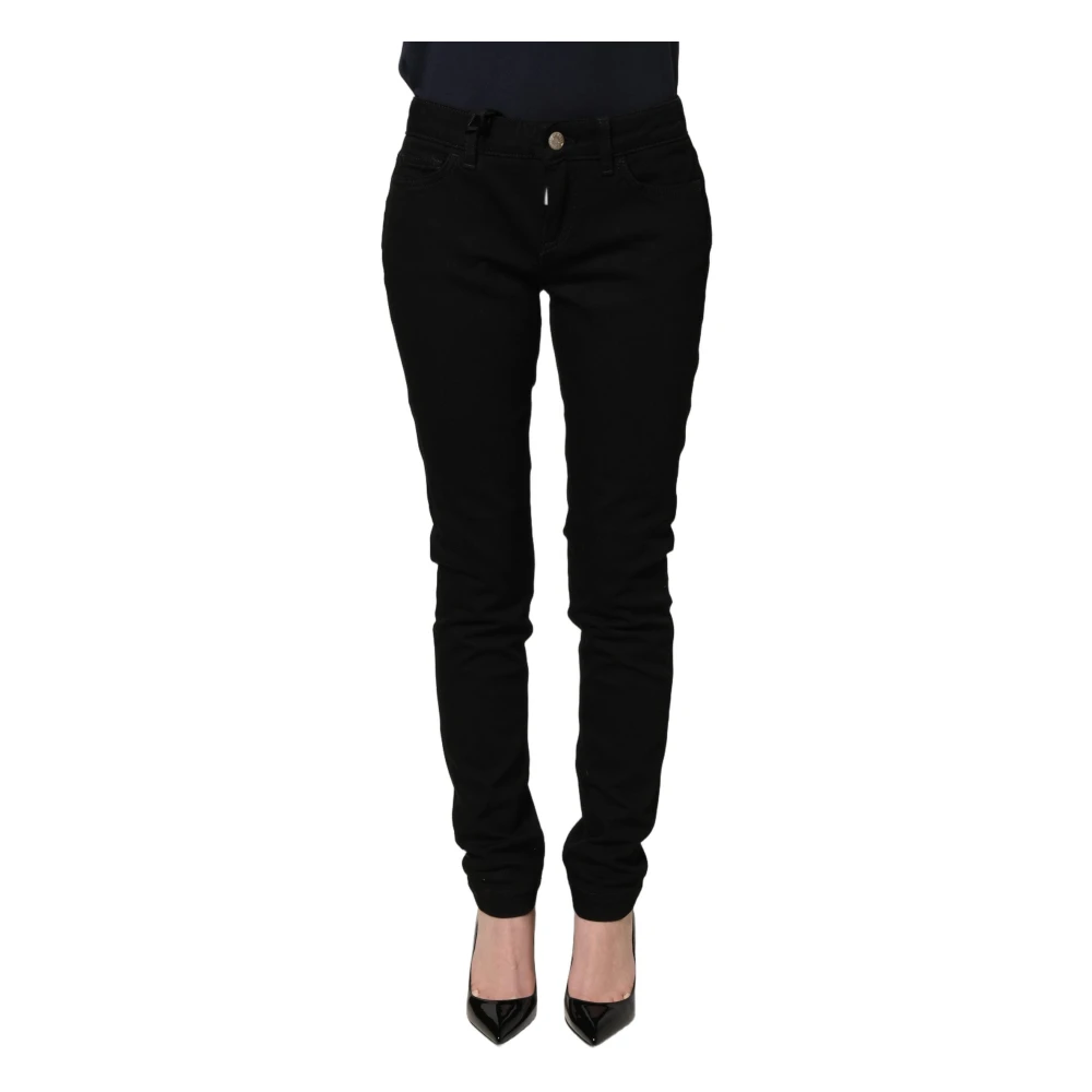 Dolce & Gabbana Women's Black Skinny Fit Jeans, 3XS, Pretty Denim Jeans