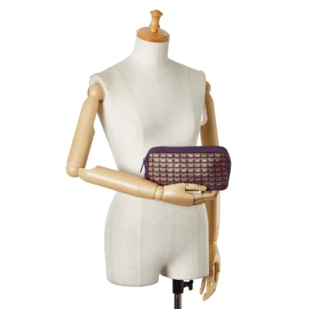 Bottega Veneta Vintage Pre-owned Leather clutches Purple Dames