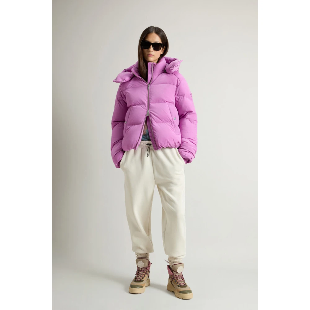 Woolrich Alsea Parka stretch nylon jack Pink Dames