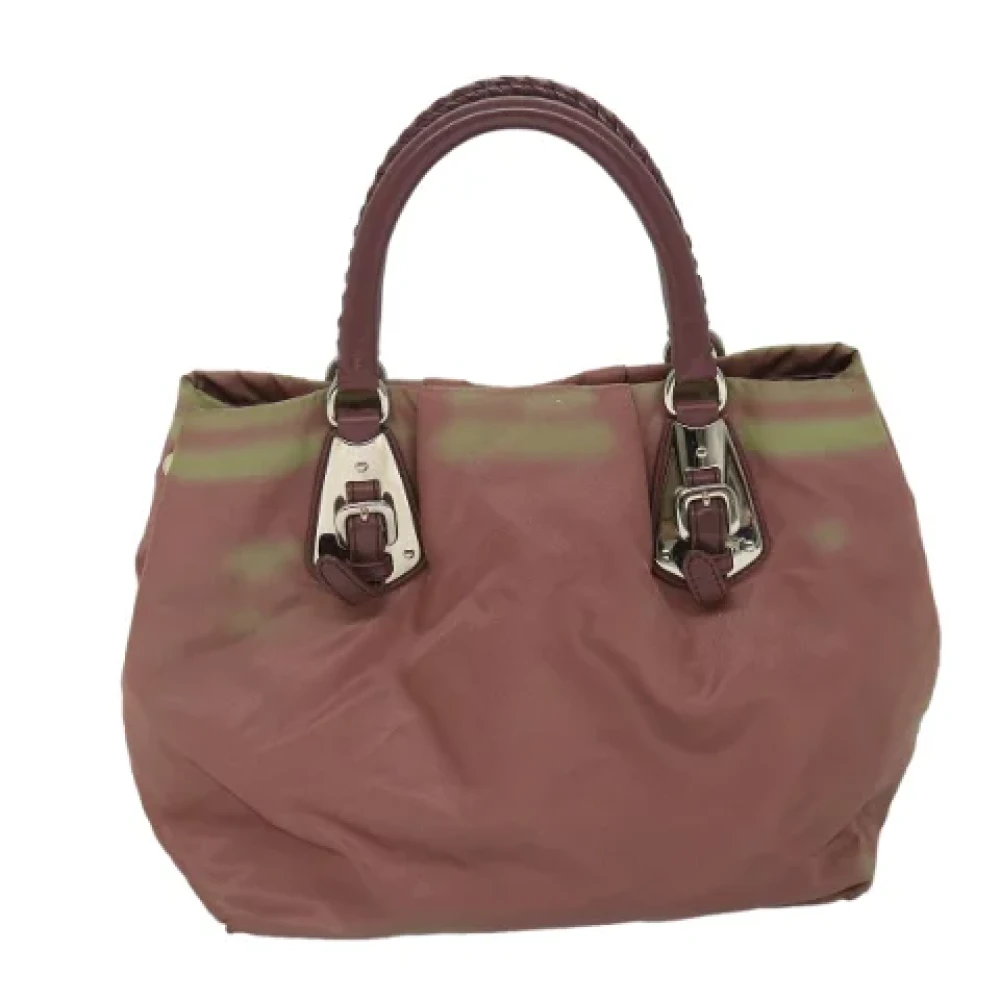 Prada Vintage Pre-owned Nylon handbags Pink Dames
