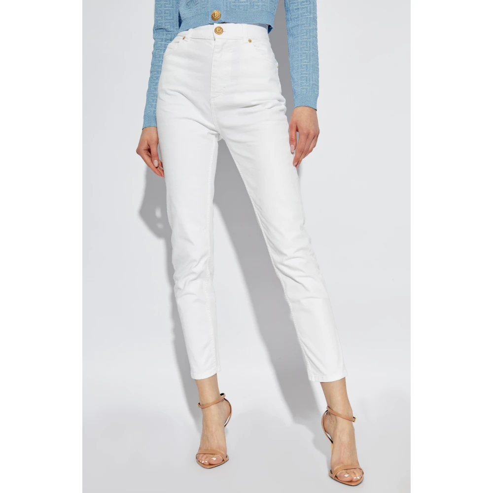 Balmain Jeans met toelopende pijpen White Dames