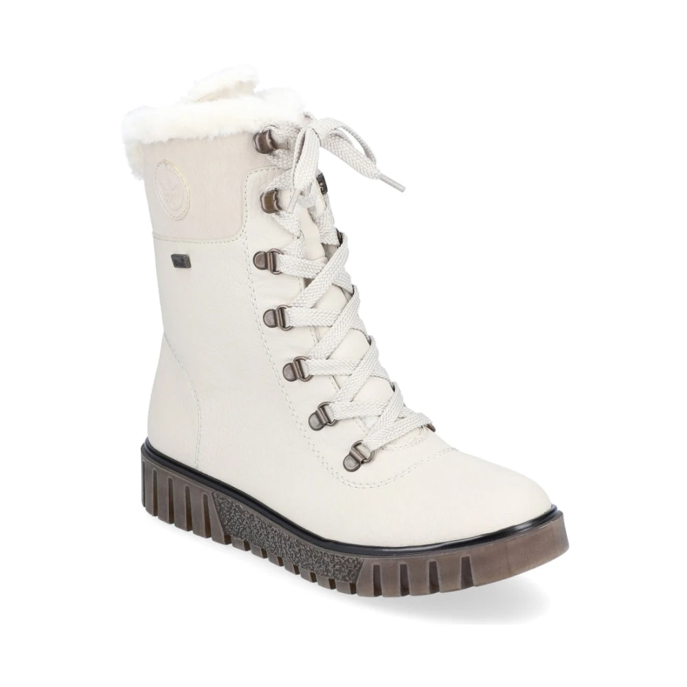 Rieker Women's Beige Winter Ankle Boots - Winter Boots - 5 Uk - Shoes