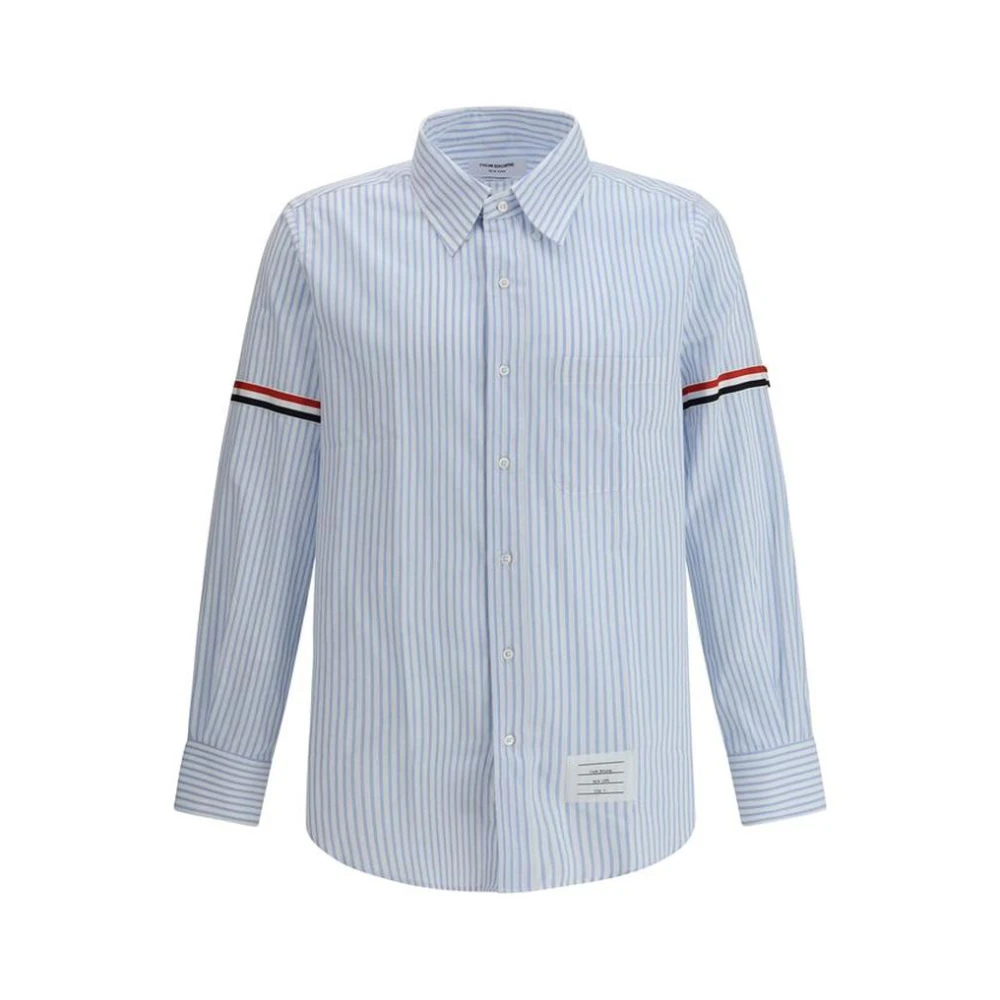 Thom Browne Gestreept Oxford Overhemd Blue Heren