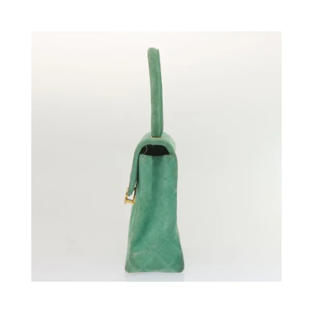 Chanel Vintage Pre-owned Suede handbags Green Dames