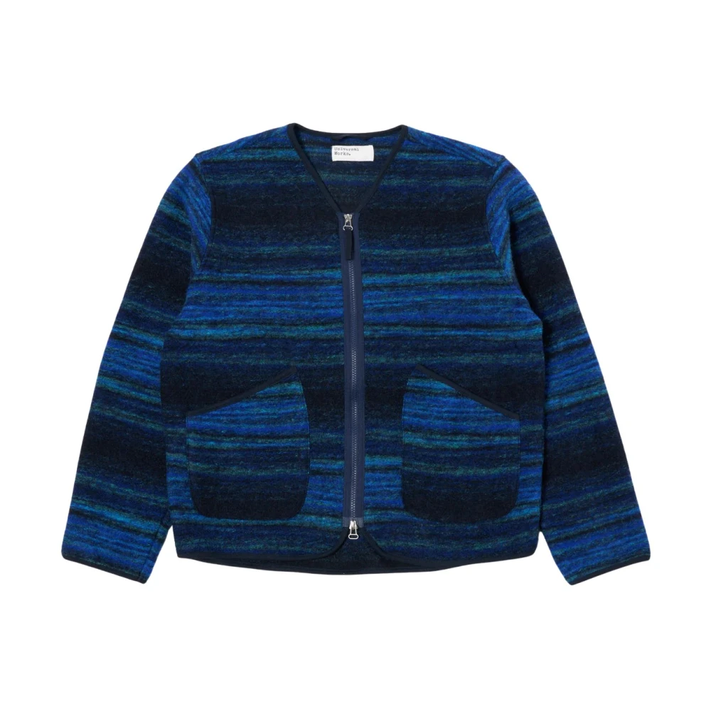 Universal Works Militaire voering jas Eenvoudige vorm Blue Heren