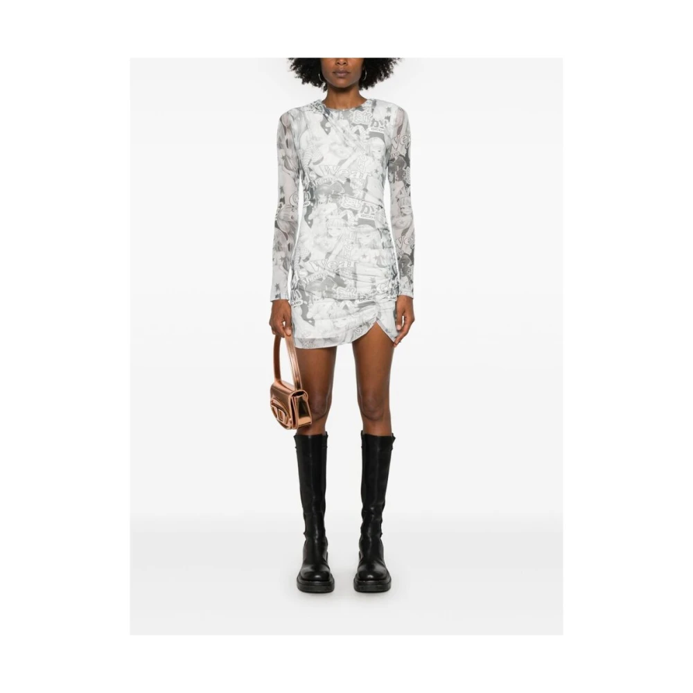 Gcds Hentai Print Tule Overlay Jurk Multicolor Dames