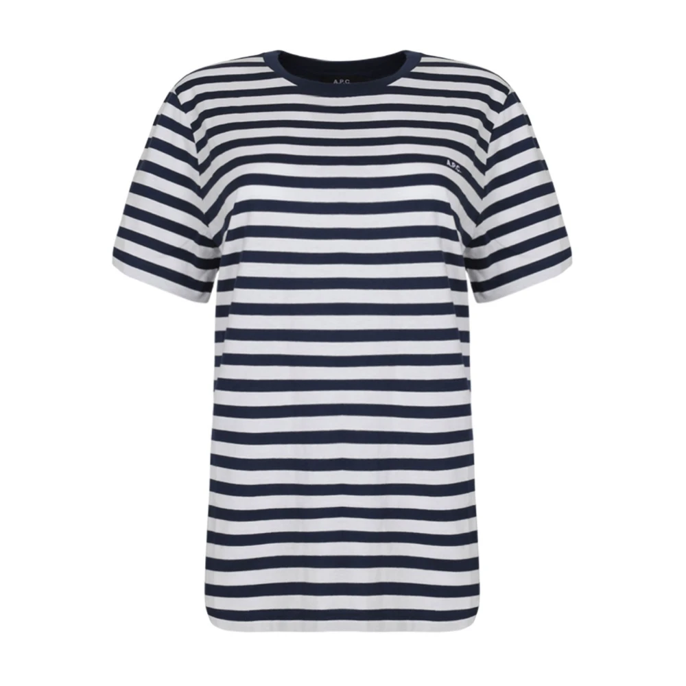 A.p.c. Geborduurd Logo Katoenen T-Shirt Multicolor Dames