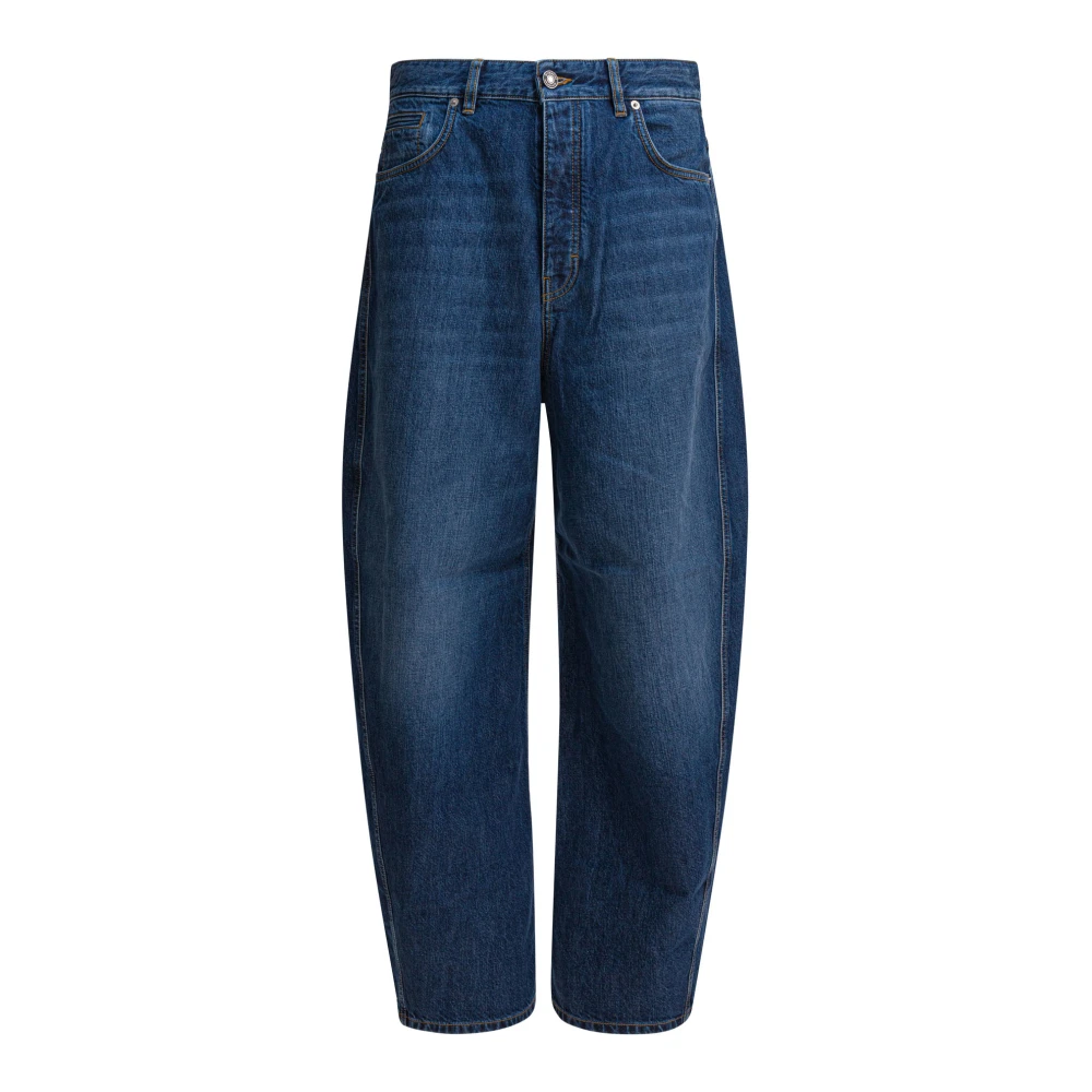 Givenchy Men's Blue Loose Fit Jeans, W30, Couture Seam Trousers