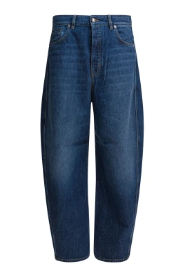 Blå Couture Söm Byxor