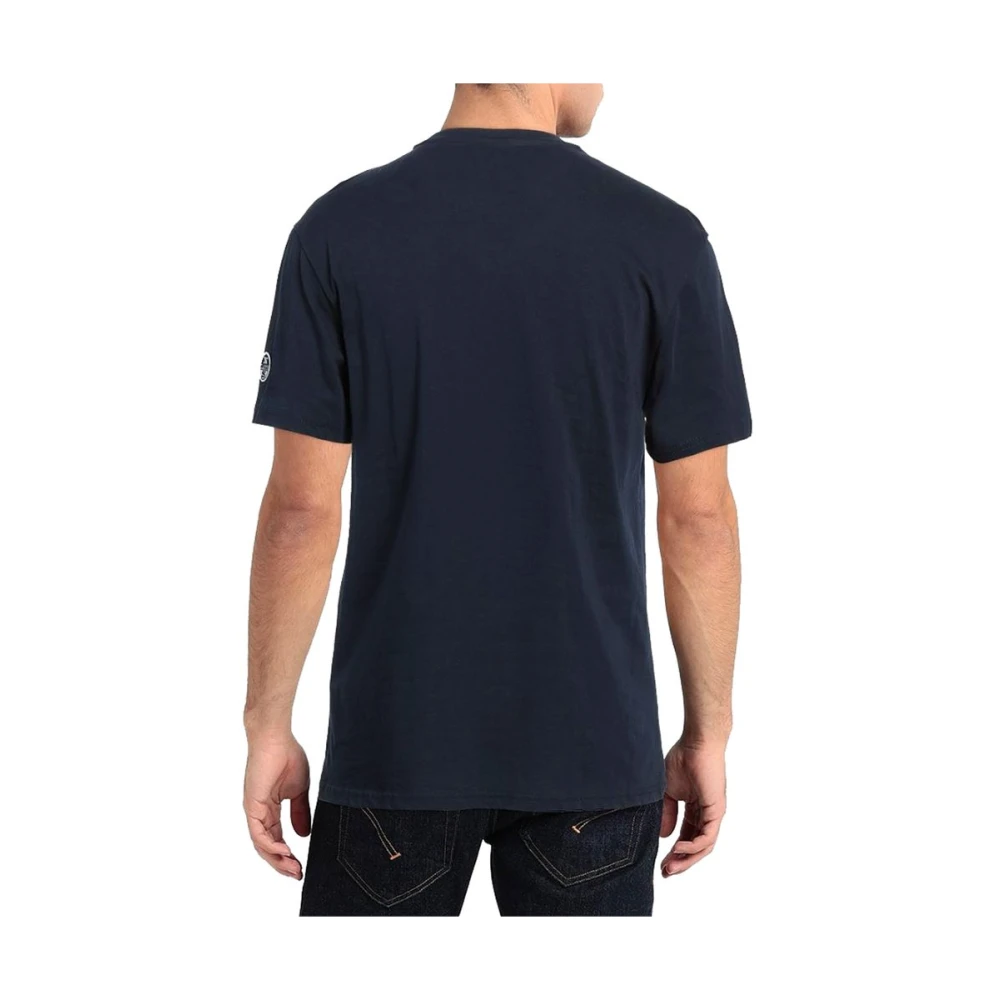 North Sails Nautisch Blauw Katoenen T-Shirt Blue Heren