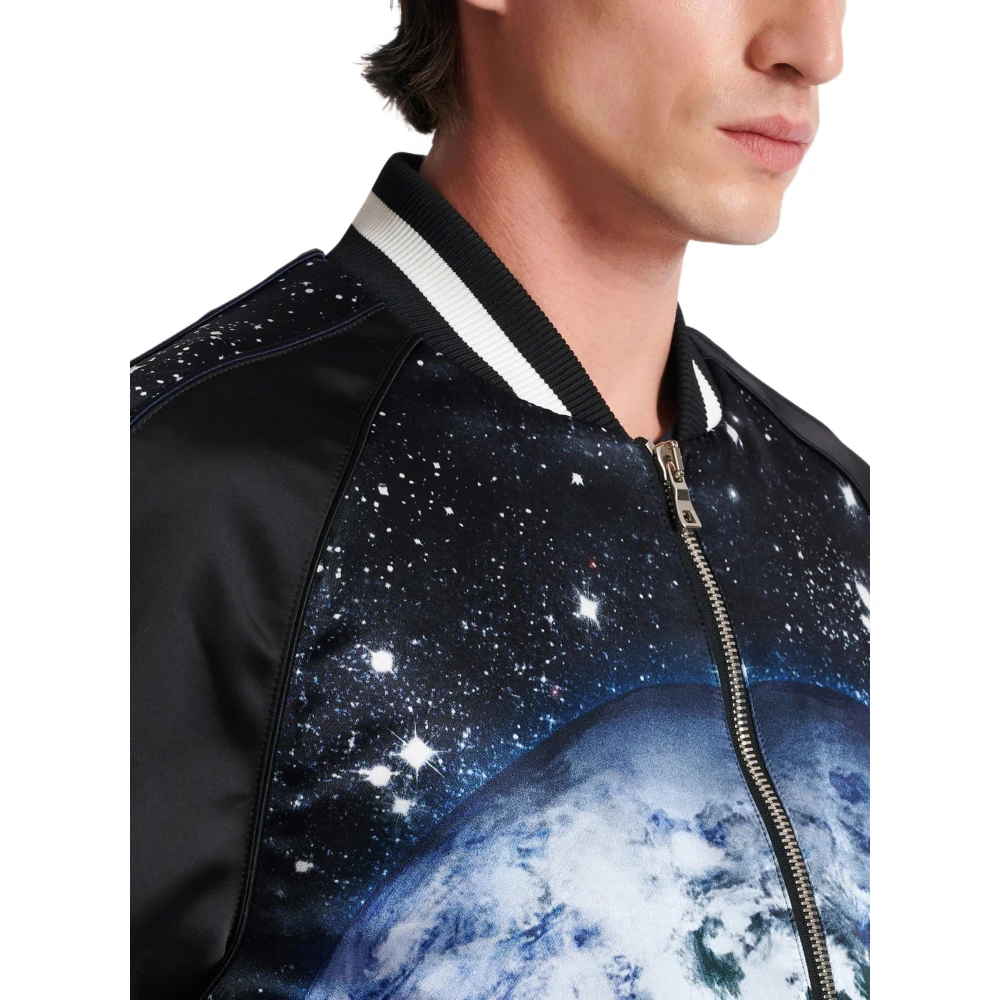 Balmain Gedrukte Earth and Stars bomberjack Multicolor Heren