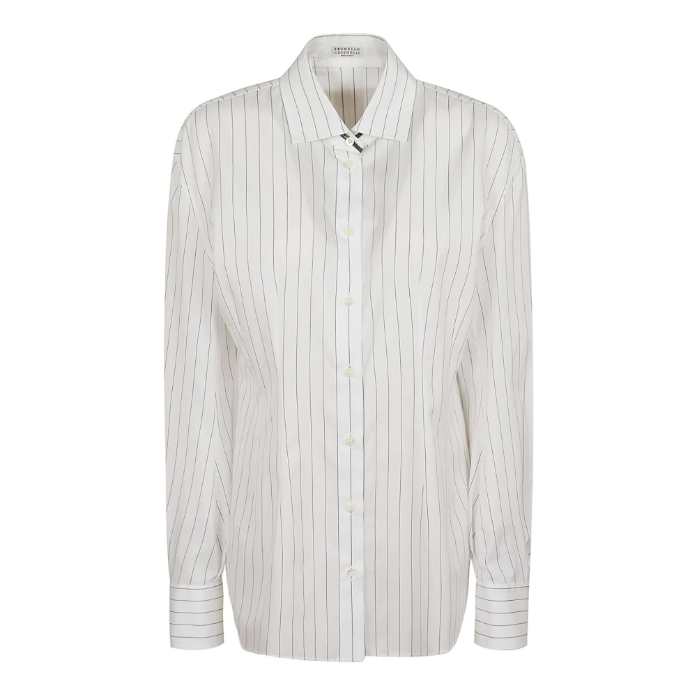 BRUNELLO CUCINELLI Stijlvolle damesoverhemd C043 White Dames