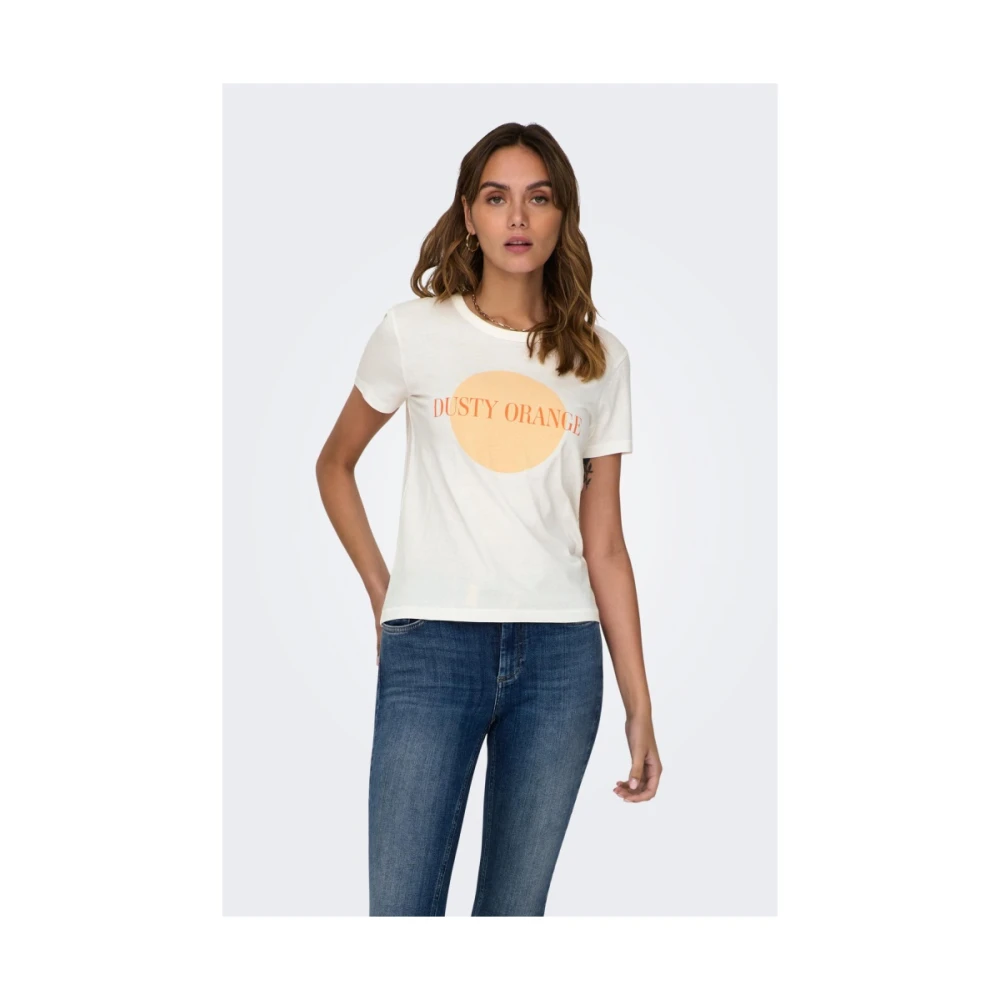 Jacqueline de Yong T-Shirts White Dames
