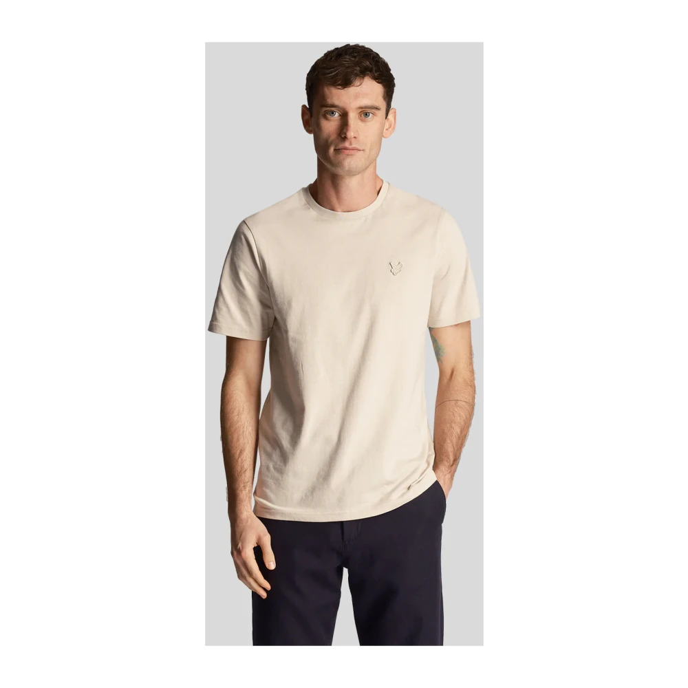 Lyle & Scott Tonal Eagle Tee Cove-S Beige Heren