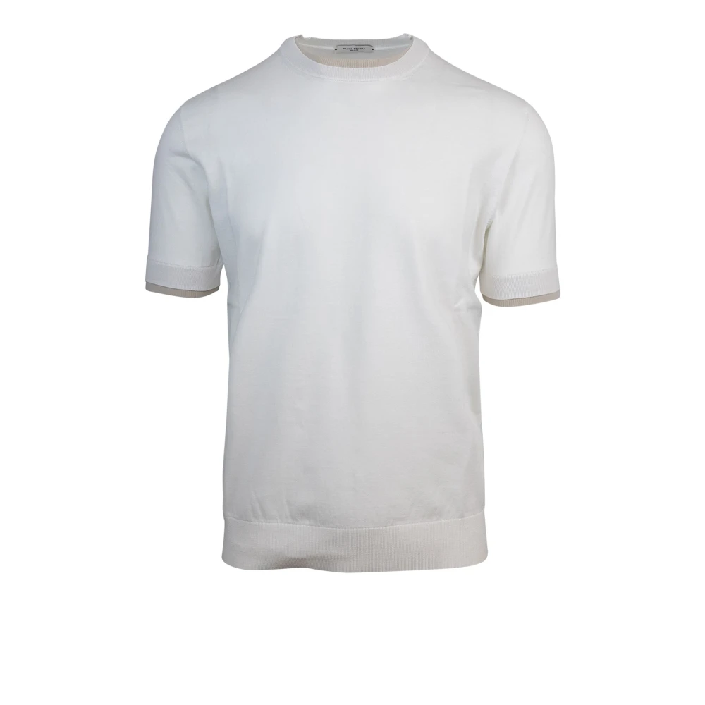 Paolo Pecora Wit T-shirt met Regular Fit White Heren