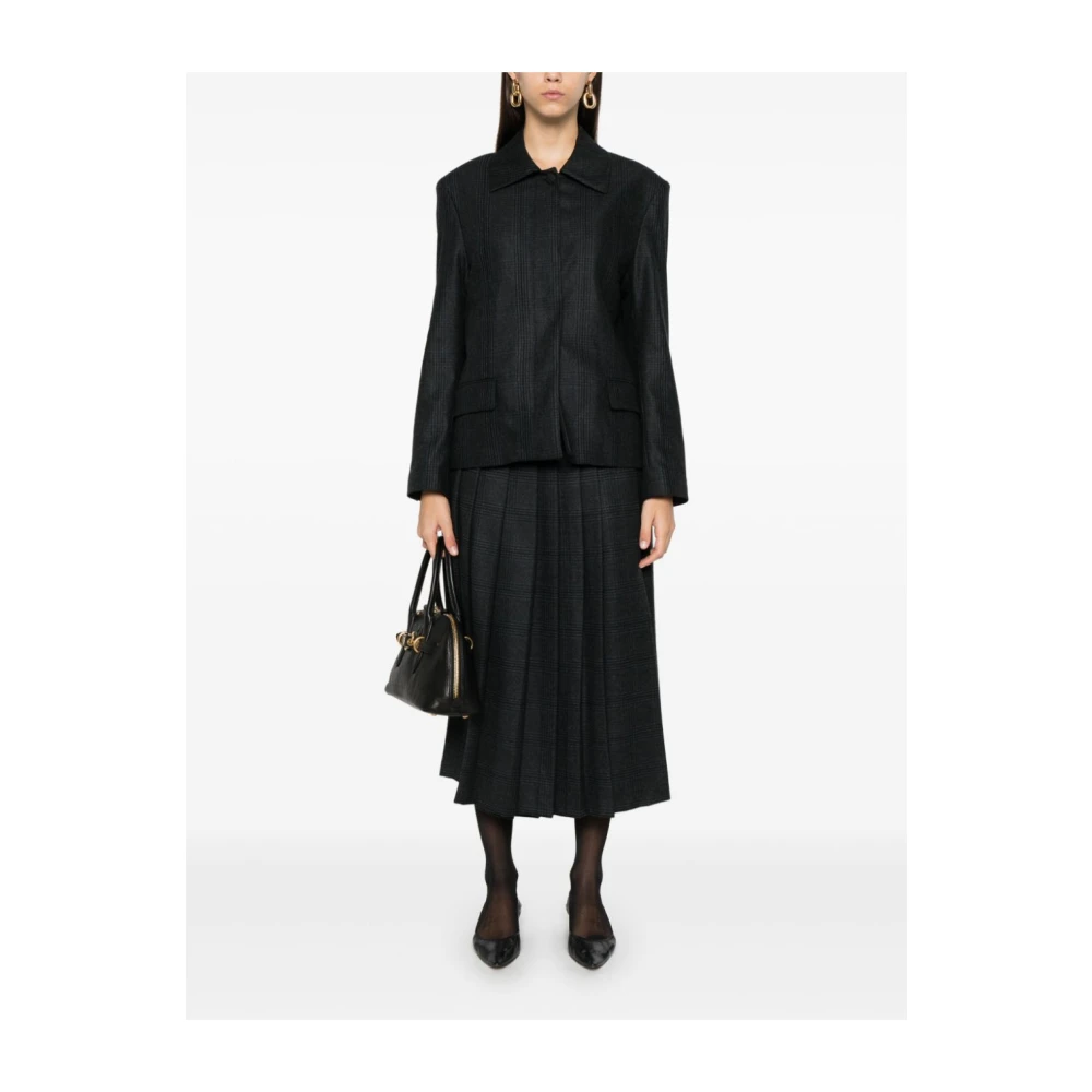 Remain Birger Christensen Stijlvolle Verborgen Knoop Blazer Gray Dames