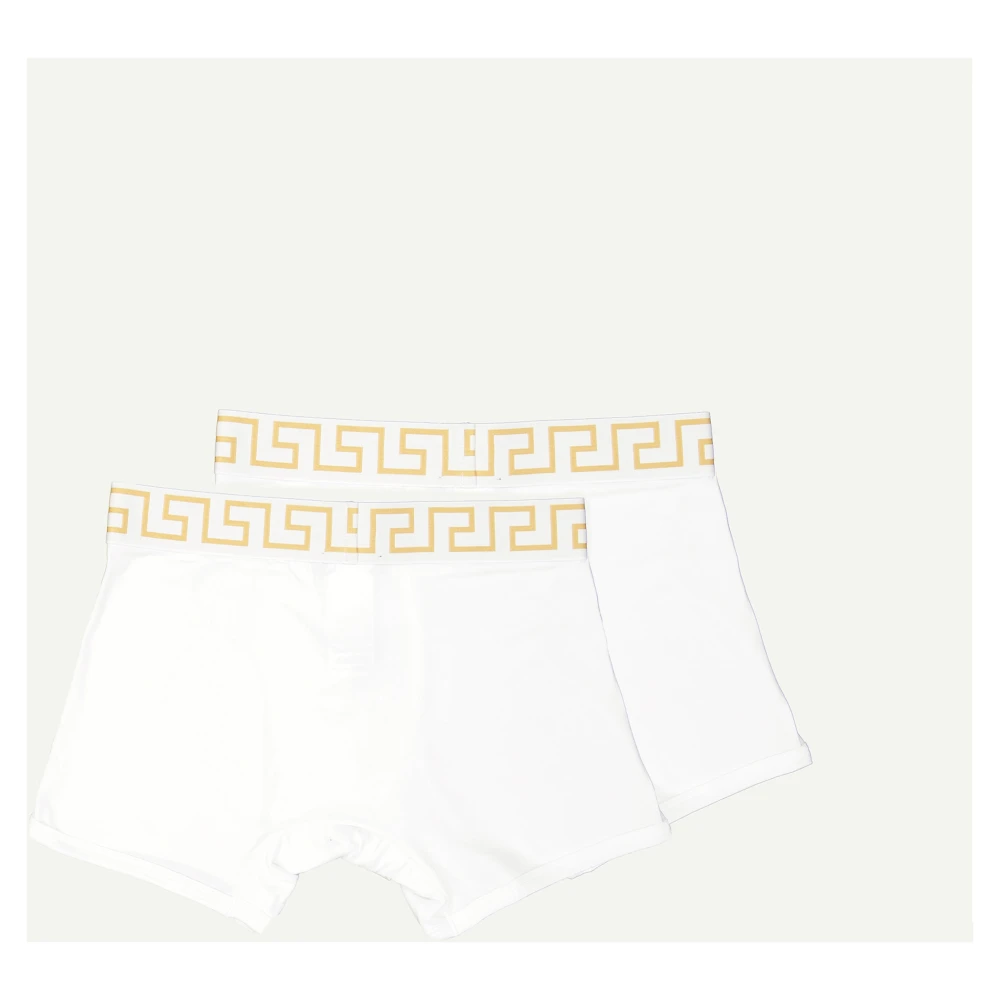 Versace Lange Boxers Set Medusa Greca Embleem White Heren